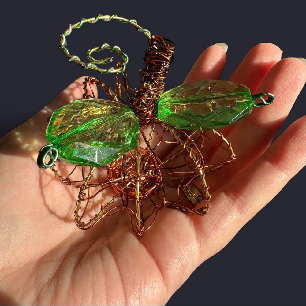 Wire Wrapped Handmade Shatterproof Pumpkin 🎃